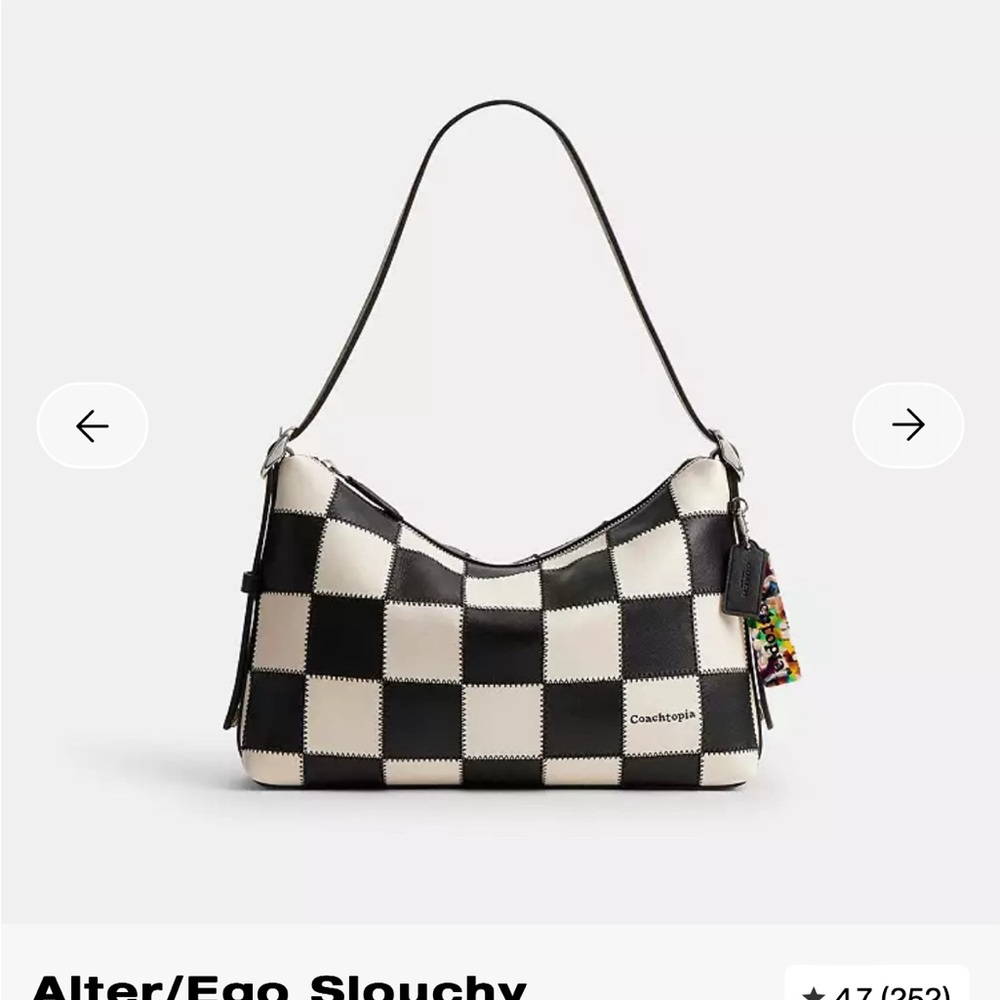 Coach Alter/Ego Black and White Checkered Bag